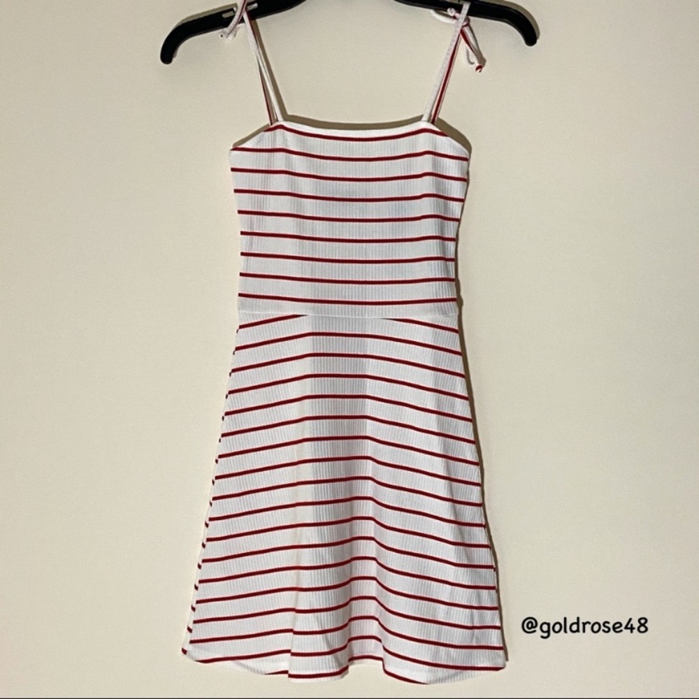 Reformation Annette dress in Pepe Stripe red stripes